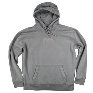 Abercrombie & Fitch Embroidered Brand Hoodie Sweatshirt Men's L Gray A&F